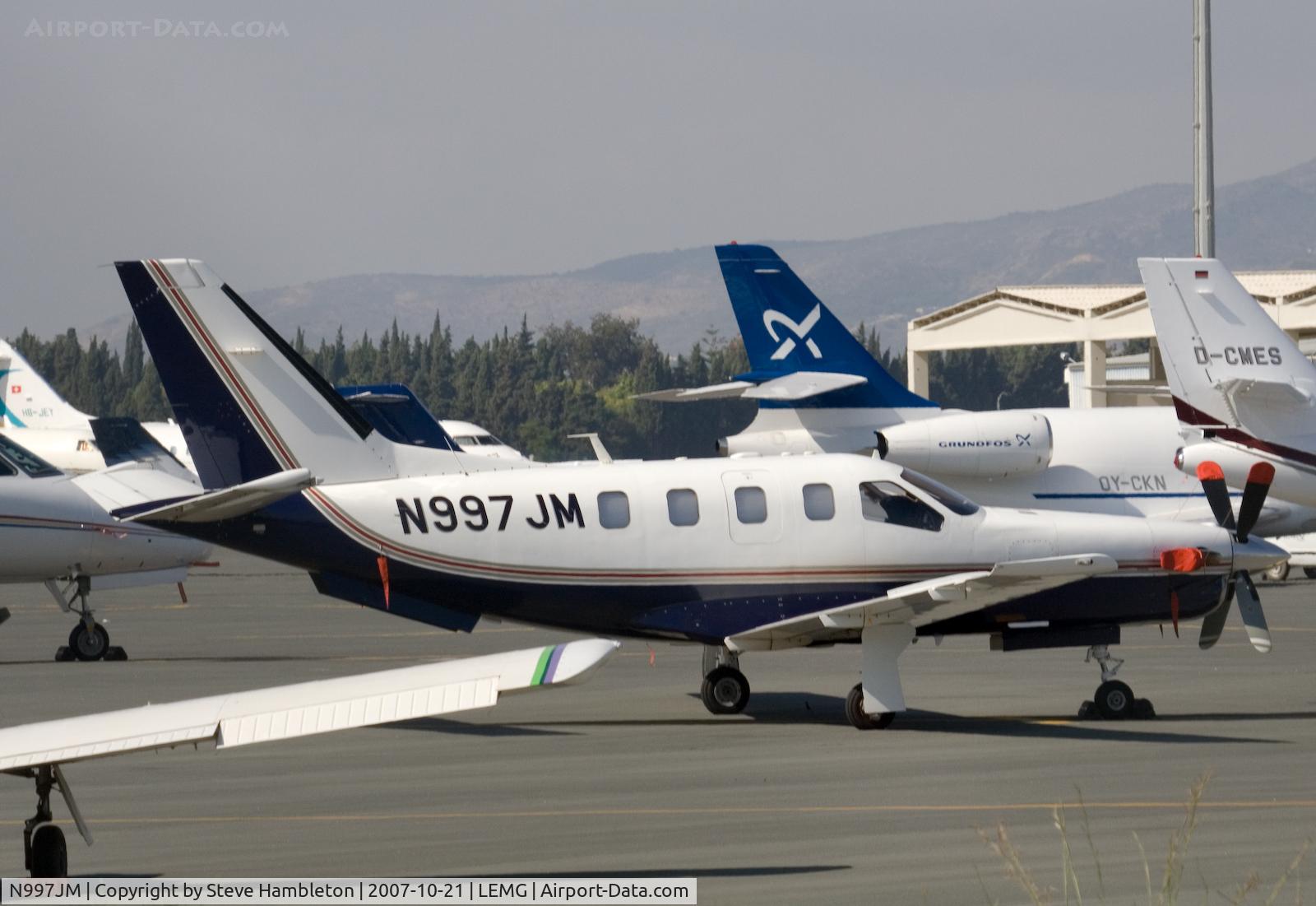 N997JM, 2003 Socata TBM-700 C/N 244, Among the many GA at Malaga on a Sunday evening