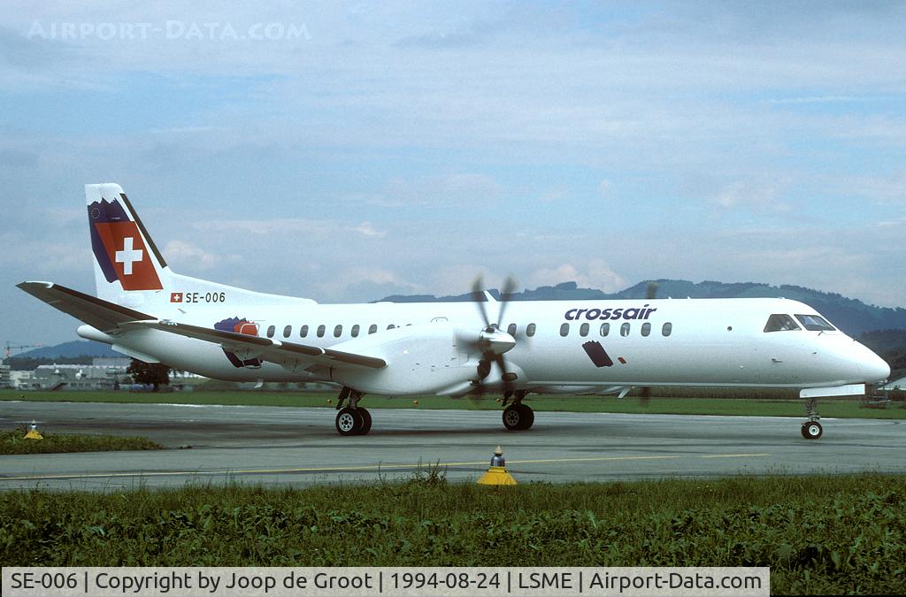 SE-006, 1993 Saab 2000 C/N 2000-006, This Saab 2000 had just been delivered from Sweden to Switzerland.