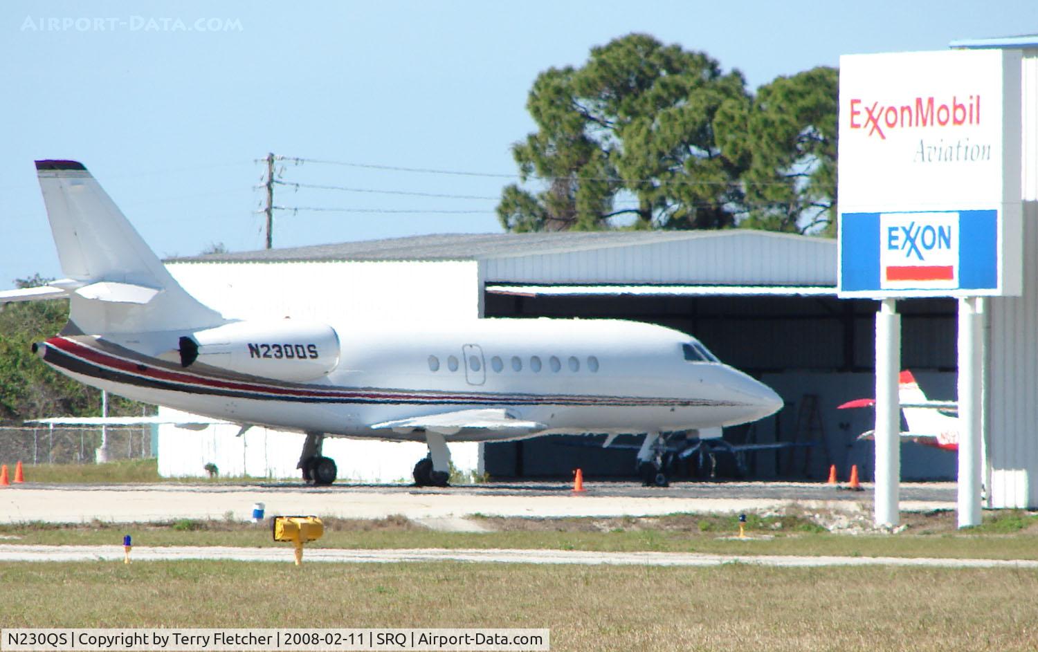N230QS, 2005 Dassault Falcon 2000EX C/N 59, Executive DA2000EX shimmers in the midday Sarasota heat