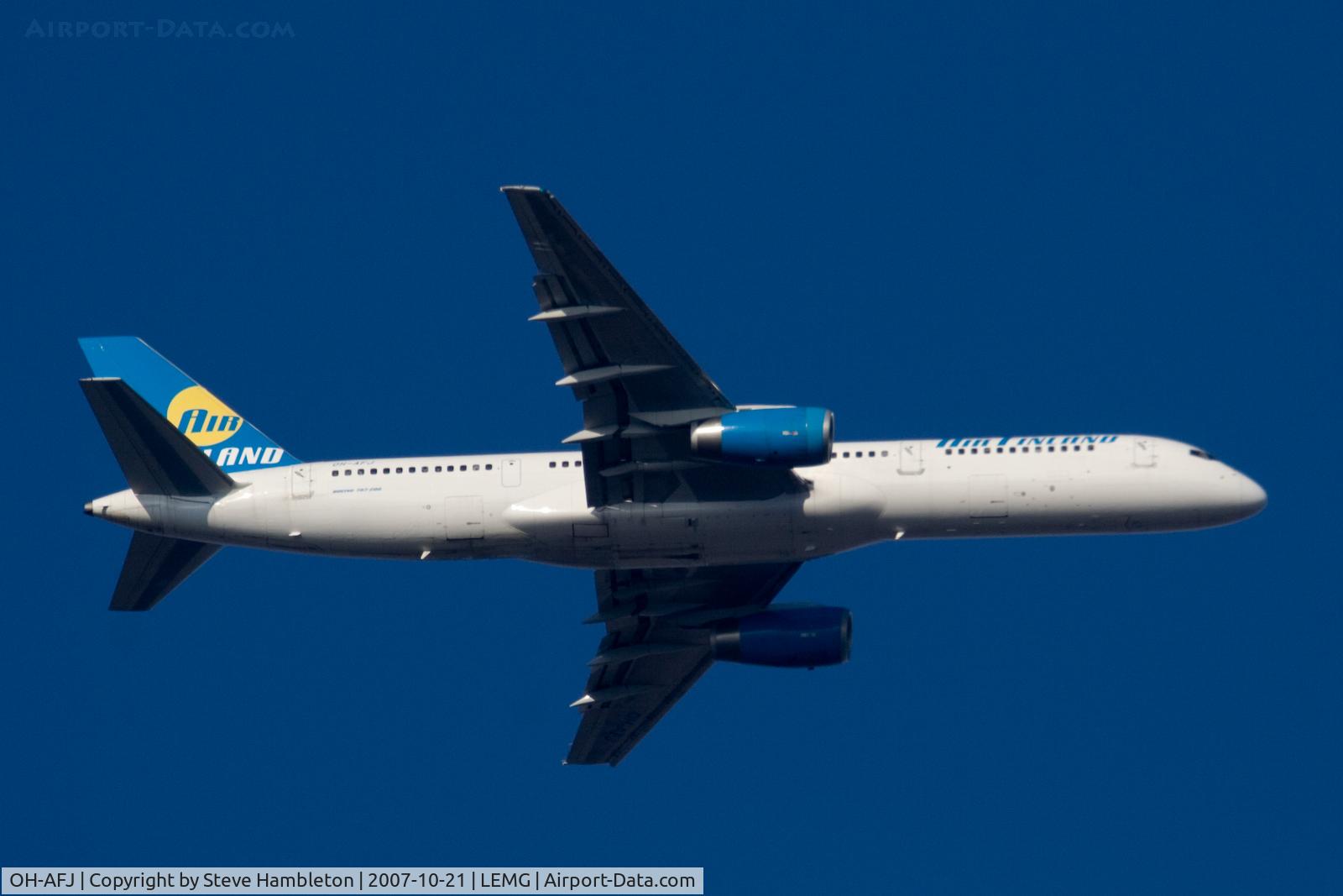 OH-AFJ, 1994 Boeing 757-28A C/N 26269, 11 miles out from Malaga, Pablo Picasso Airport
