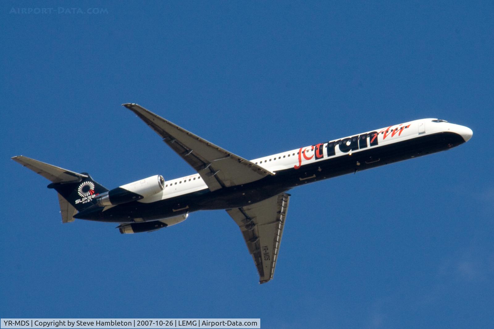 YR-MDS, 1982 McDonnell Douglas MD-82 (DC-9-82) C/N 48098, 11 miles out from Malaga, Pablo Picasso Airport