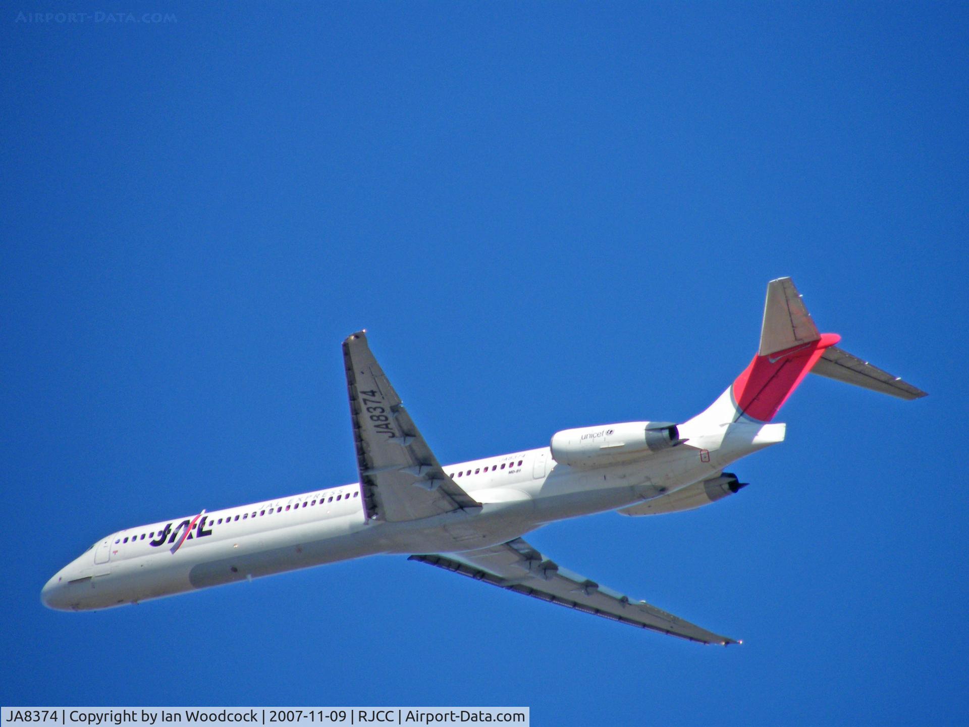 JA8374, 1992 McDonnell Douglas MD-81 (DC-9-81) C/N 53043, MD81/JAL/Chitose