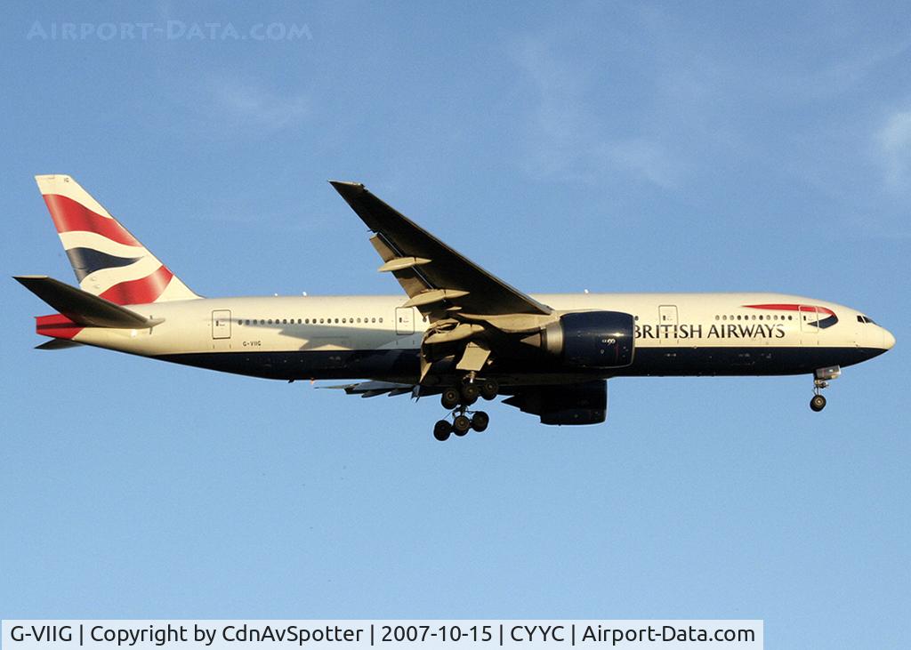 G-VIIG, 1997 Boeing 777-236/ER C/N 27489, On final for Rwy 16