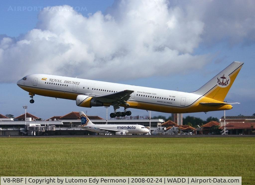 V8-RBF, 1992 Boeing 767-33A/ER C/N 25530, Leave Bali for Bandar Seri Begawan