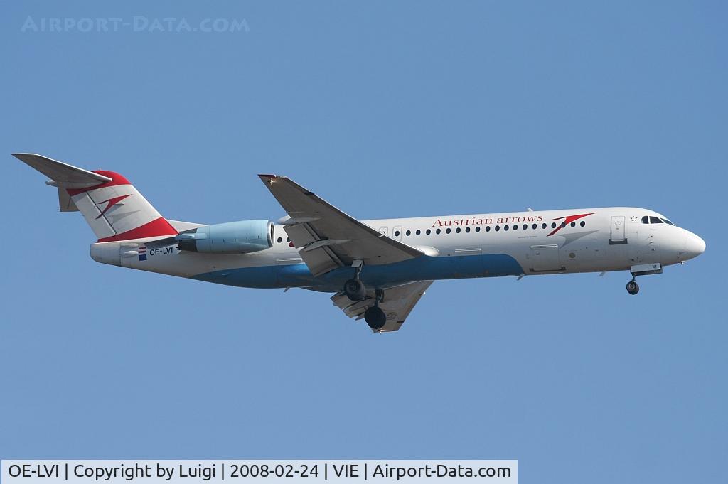 OE-LVI, 1993 Fokker 100 (F-28-0100) C/N 11468, Austrian Arrows Fokker 100