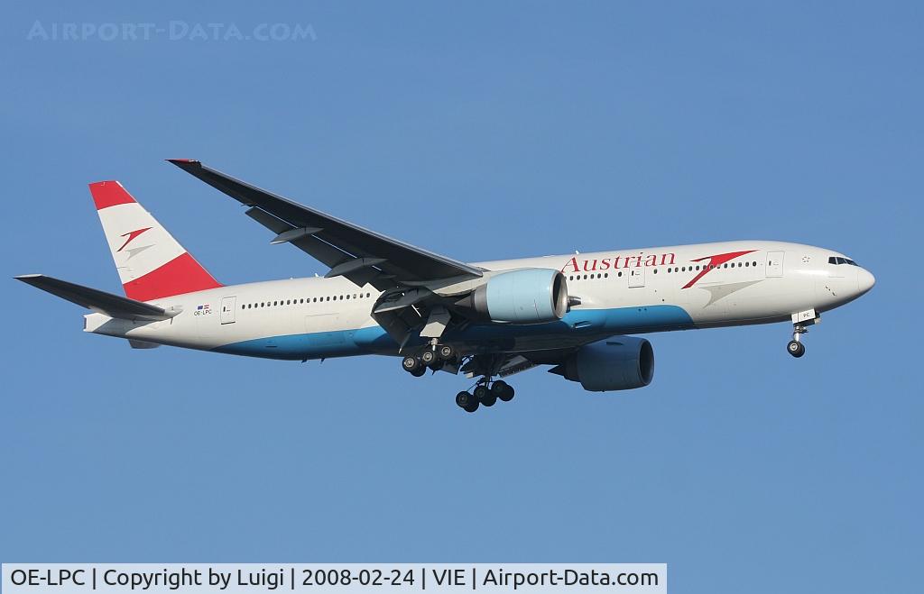 OE-LPC, 2002 Boeing 777-2Z9/ER C/N 29313, Austrian 777-200