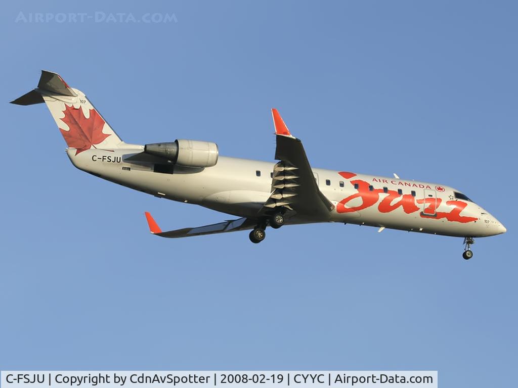C-FSJU, 1995 Canadair CRJ-100ER (CL-600-2B19) C/N 7060, Jazz RJ on final for Rwy 16 for a nice sunset landing