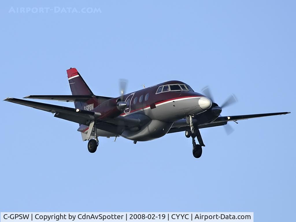 C-GPSW, 1986 British Aerospace BAe-3101 Jetstream 31 C/N 735, Swanberg Aviation Jetstream 31 on final for Rwy 16