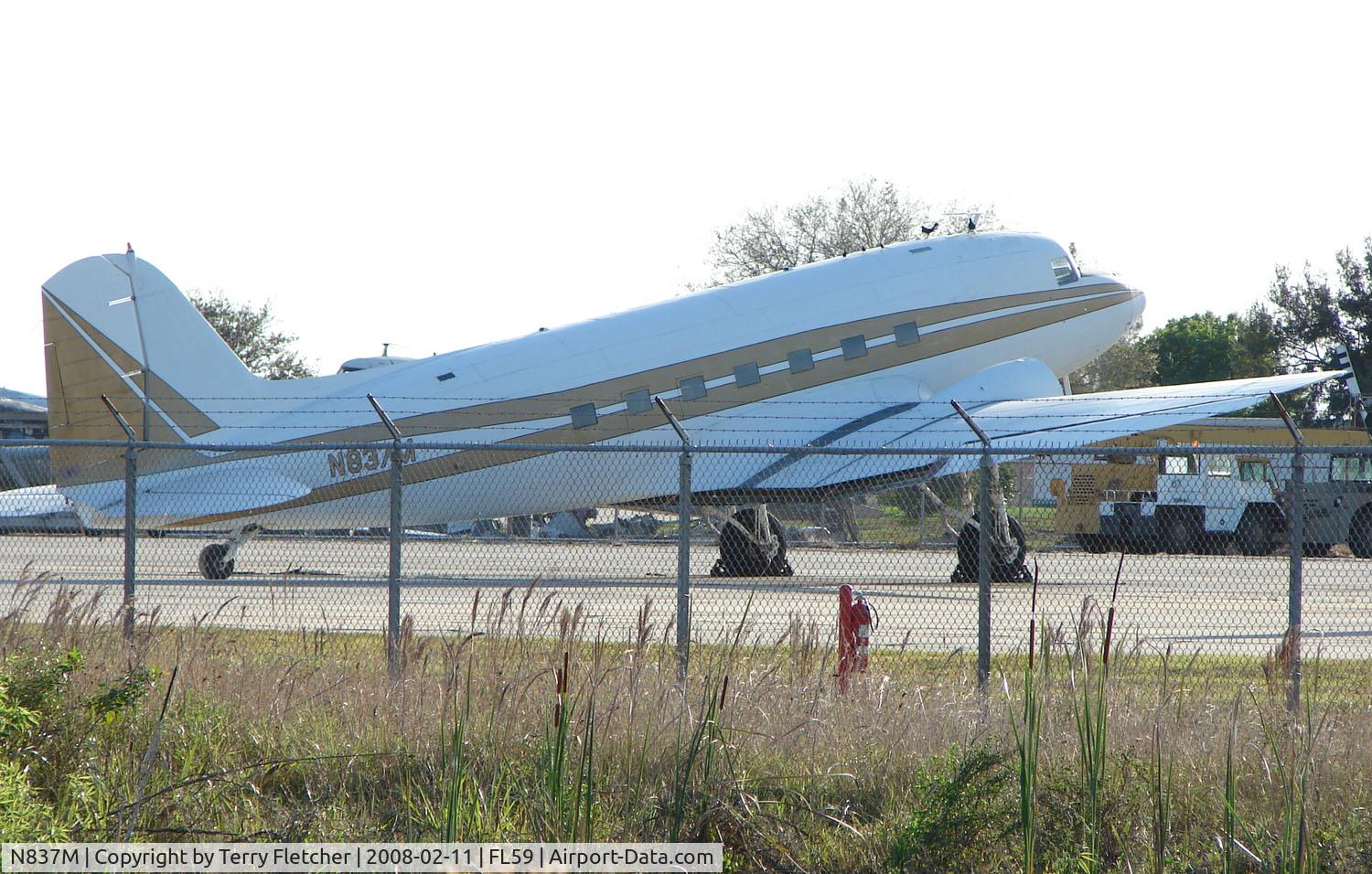 N837M, 1943 Douglas C-47A-10-DK Skytrain C/N 43-17168/12523, One of eight Dakotas that can be seen at this Airport
