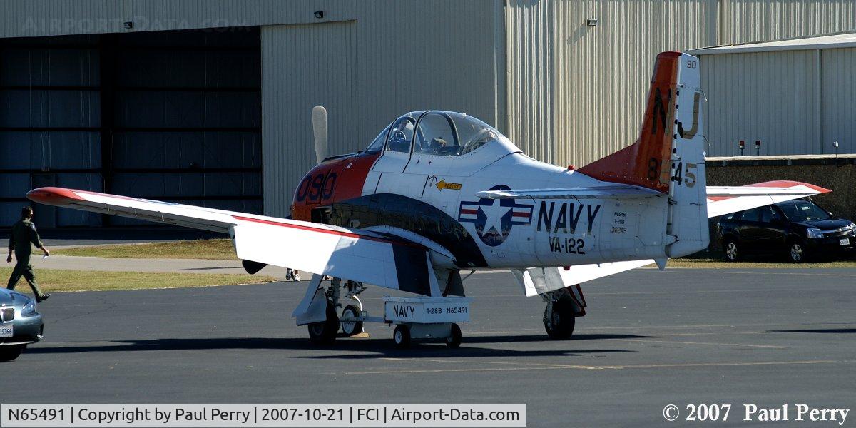 N65491, North American T-28B Trojan C/N 200-316 (138245), Resting at her home drome