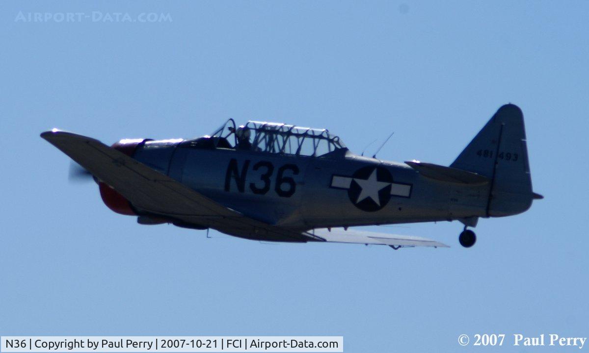 N36, 1944 North American AT-6F Texan C/N 121-42765, Droning about