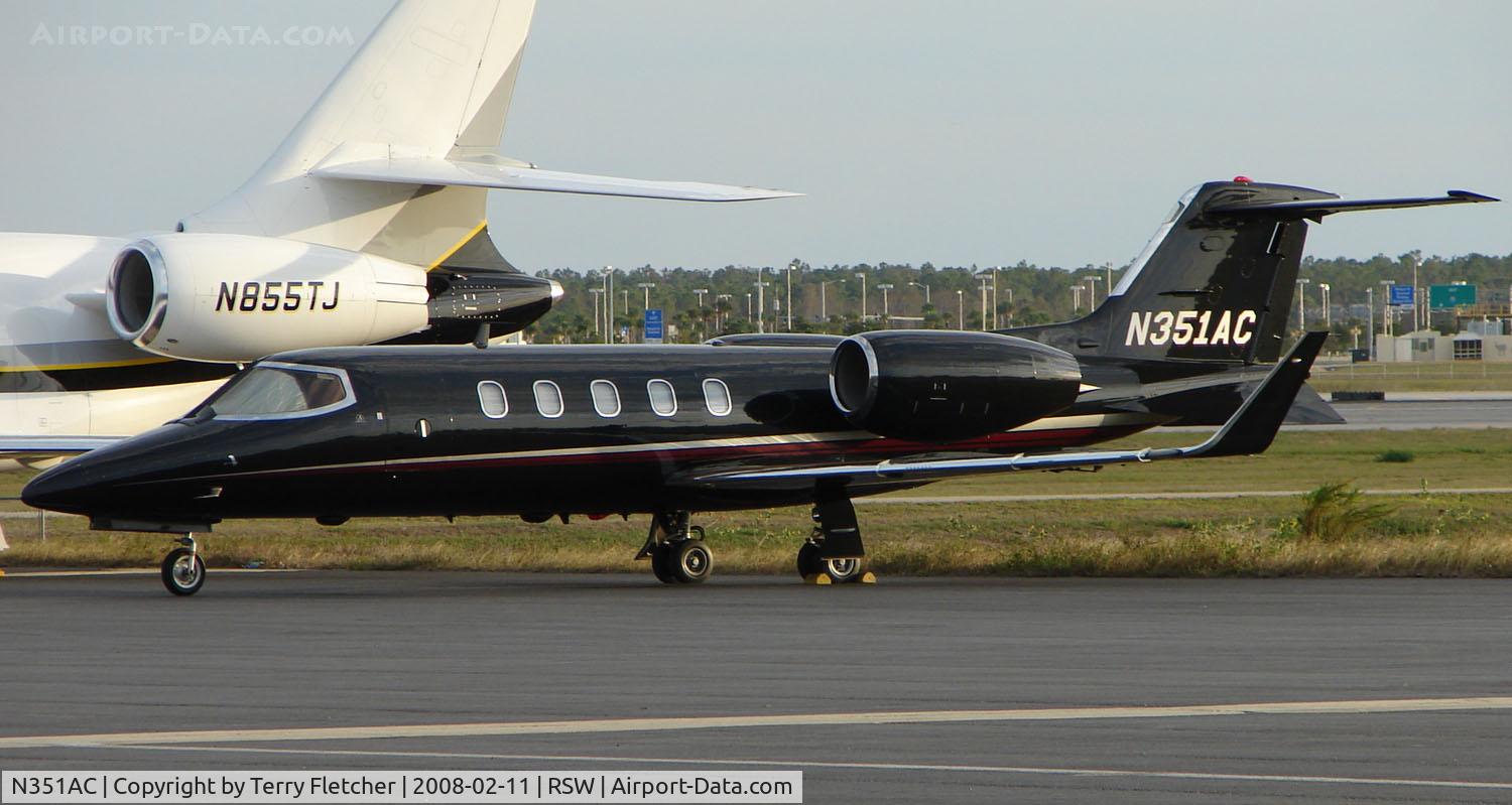 N351AC, 1992 Learjet Inc 31A C/N 051, Sleek looking black Lear 31