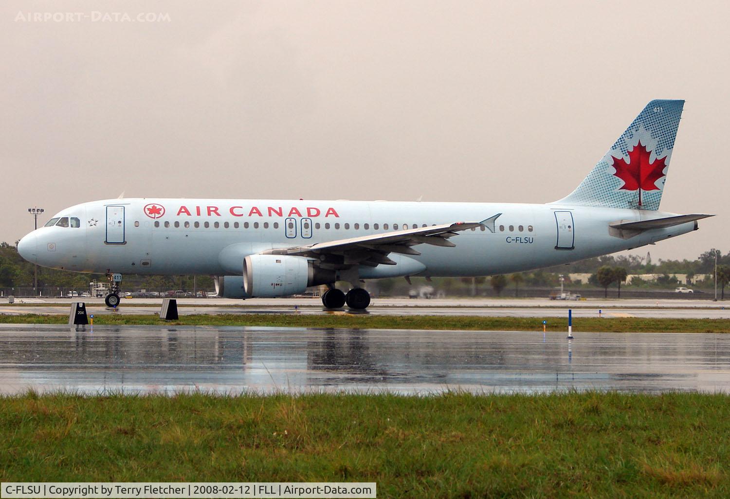 C-FLSU, 1992 Airbus A320-211 C/N 309, One of 15 aircraft waiting in line for departure after storms temporarily closed depatures from Ft Lauderdale Int