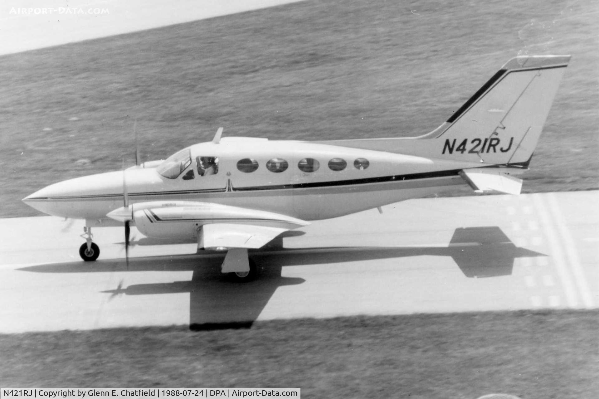 N421RJ, Cessna 421C Golden Eagle C/N 421C0841, Photo taken for aircraft recognition training.  Taxiing by the control tower.
