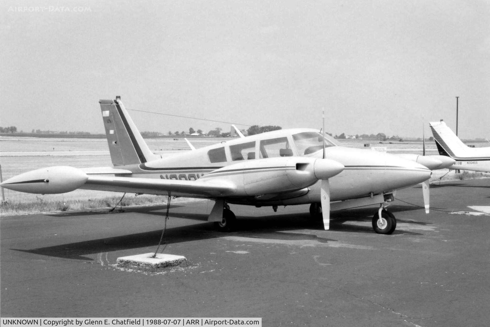 UNKNOWN, , Photo taken for aircraft recognition training.  Piper Twin Comanche