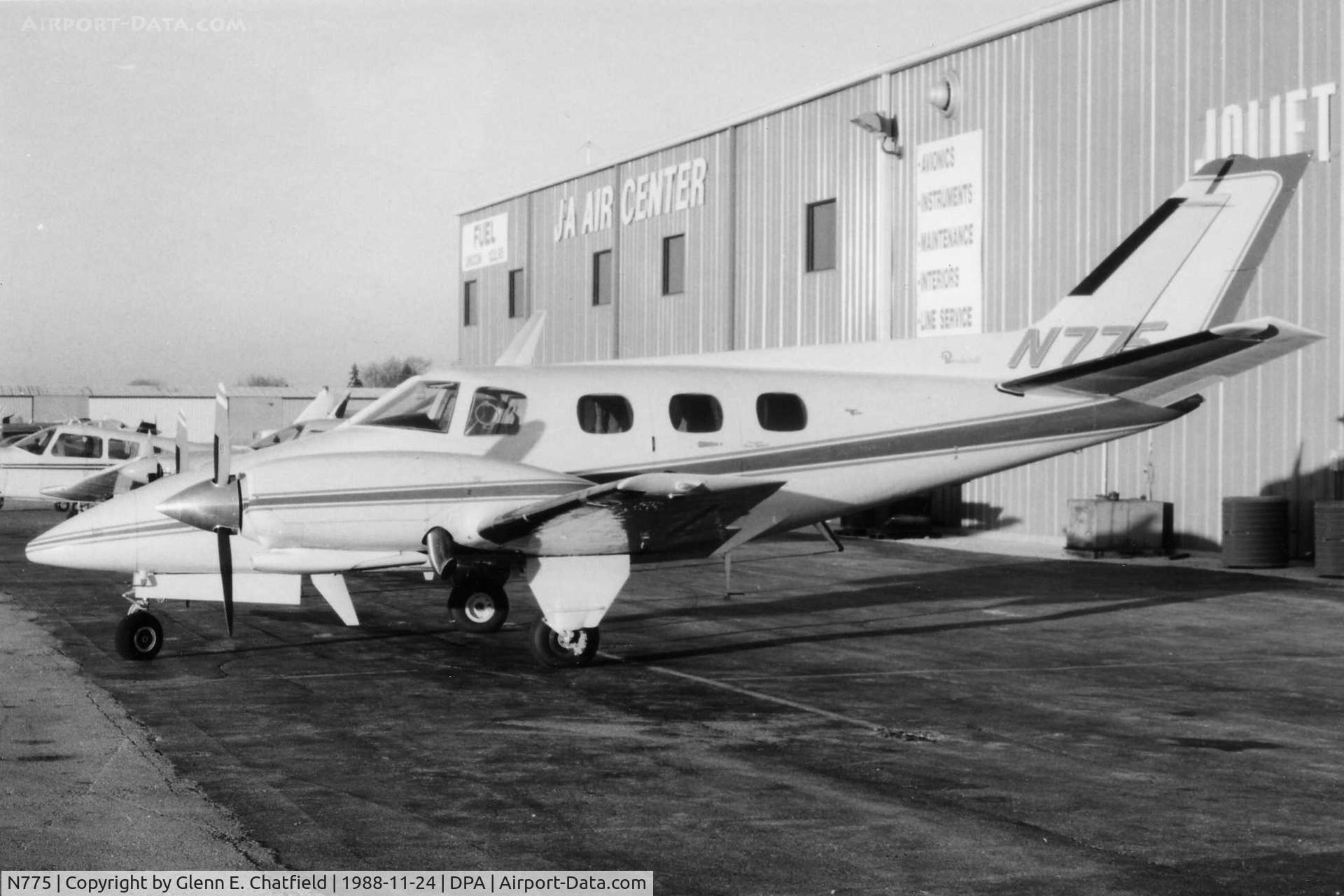 N775, 1969 Beech 60 Duke C/N P-116, Photo taken for aircraft recognition training.  Beech Duke
