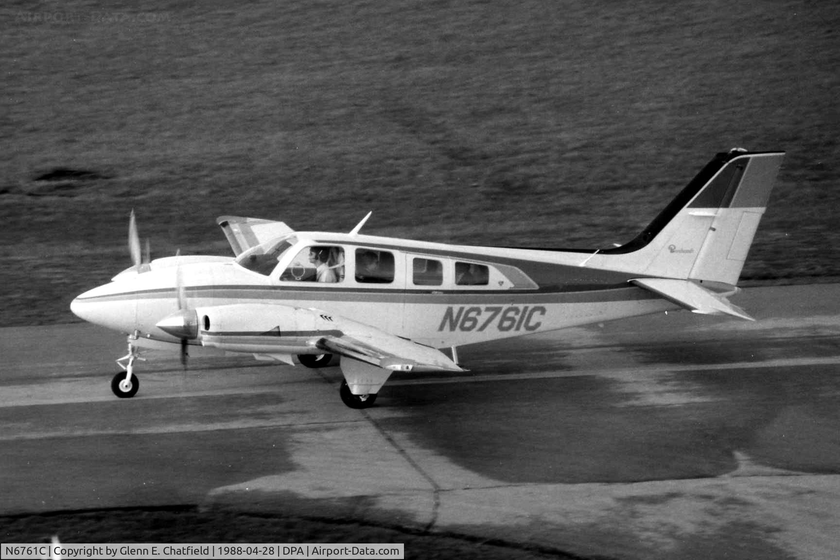 N6761C, Beech 58TC Baron Baron C/N Not found N6761C, Photo taken for aircraft recognition training.  Beech Baron 58, one of Furnas Electric's birds.
