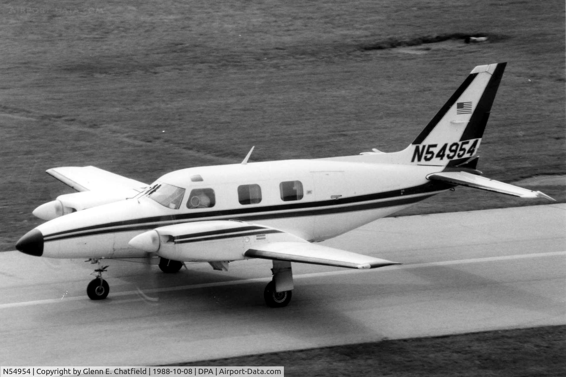 N54954, 1975 Piper PA-31P Navajo C/N 31P-7530025, Photo taken for aircraft recognition training.  Piper pressurized Navajo