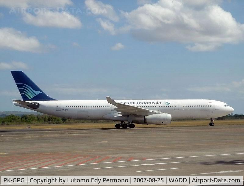 PK-GPG, 1997 Airbus A330-341 C/N 165, Just Landed at WADD