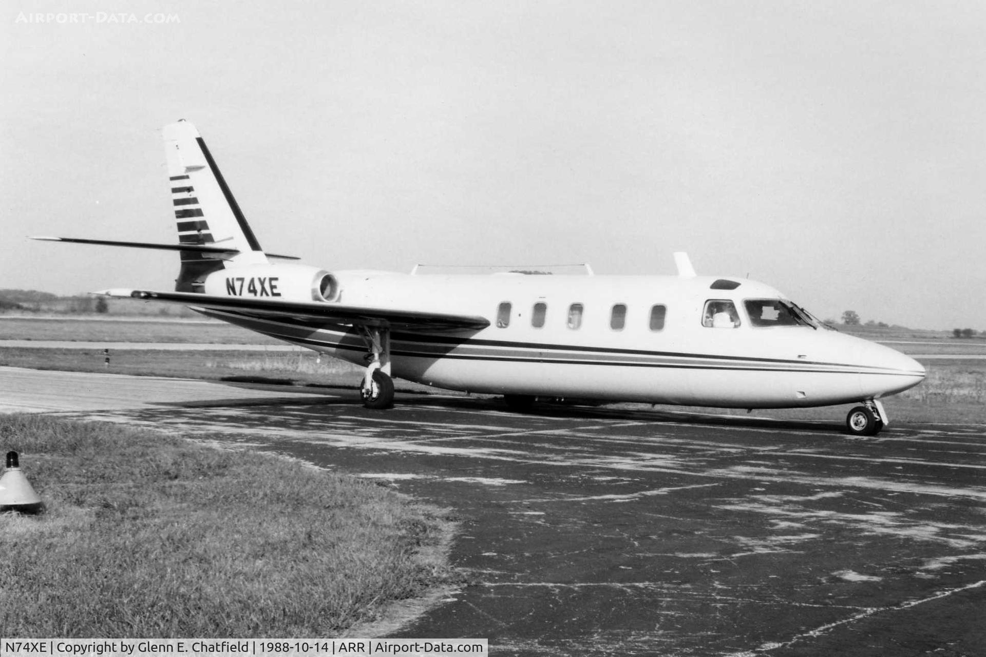 N74XE, 1966 Aero Commander 1121 Jet Commander Jet Commander C/N 74, Photo taken for aircraft recognition training.  Jet Commander 1121