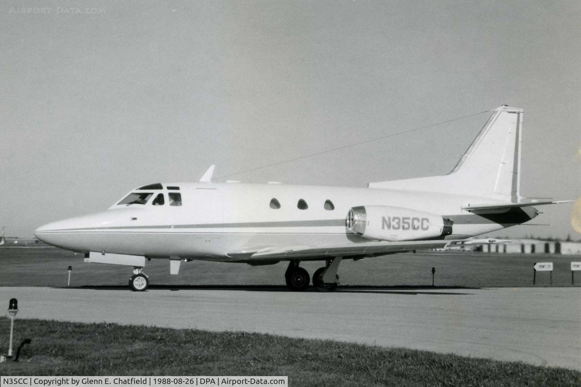 N35CC, 1966 North American NA-265-40 Sabreliner C/N 282-79, c/n 282-79 NA-265-40.  Photo taken for aircraft recognition training.  At Runway 28 for departure