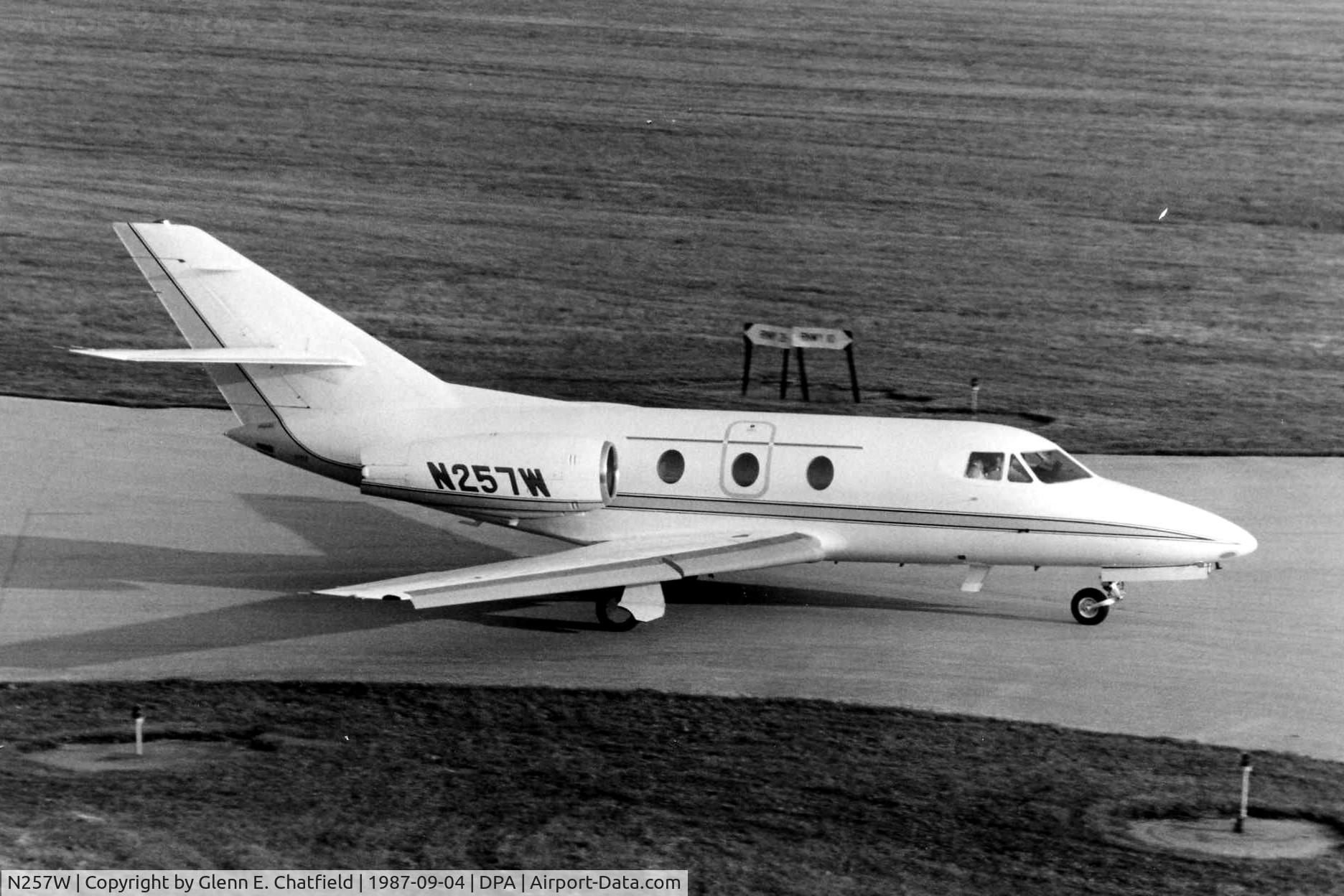 N257W, 1977 Dassault Falcon 10 C/N 119, Photo taken for aircraft recognition training.  Falcon 10