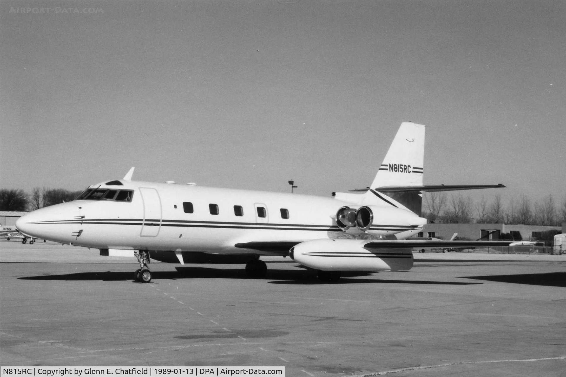 N815RC, 1978 Lockheed L-1329-25 Jetstar II C/N 5226, Photo taken for aircraft recognition training.  Jetstar L329.  It was a pretty one