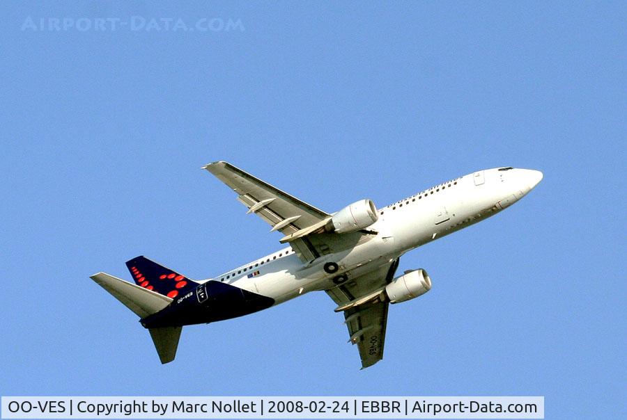 OO-VES, 1996 Boeing 737-43Q C/N 28493, Taking of at Brussels Airport