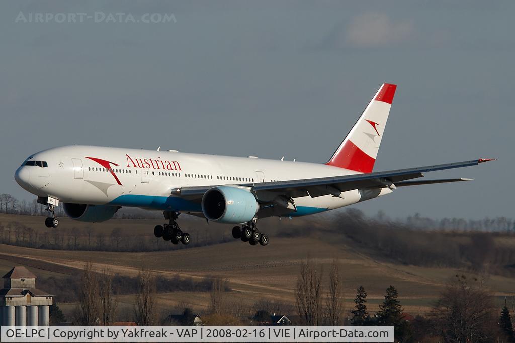 OE-LPC, 2002 Boeing 777-2Z9/ER C/N 29313, Austrian Airlines Boeing 777-200