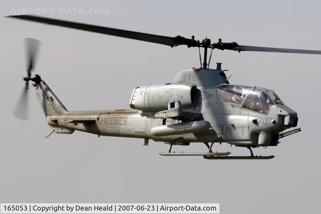 165053, Bell AH-1W Super Cobra C/N 26313, US Marine Corps AH-1W Super Cobra arriving at Hansen Dam Park.  I wish I could include sound with this photo.