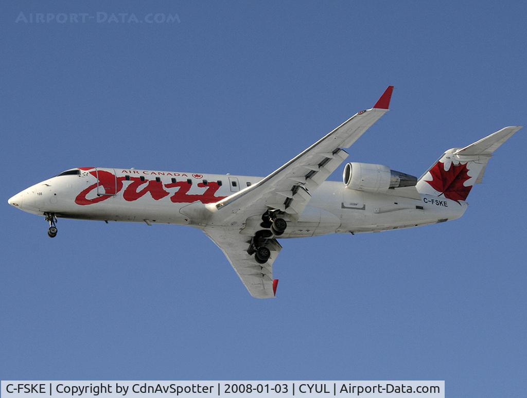 C-FSKE, 1995 Canadair CRJ-100ER (CL-600-2B19) C/N 7065, On final for Rwy 24R