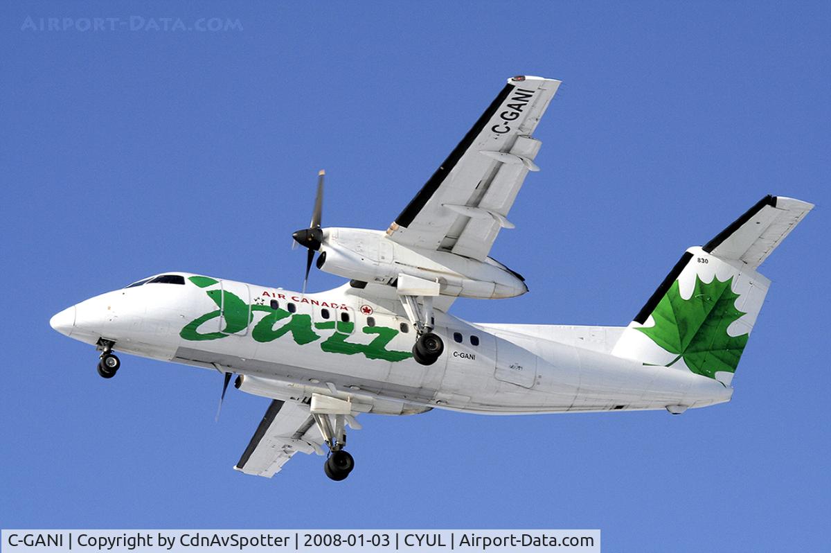 C-GANI, 1986 De Havilland Canada DHC-8-102 Dash 8 C/N 064, On final for Rwy 24R