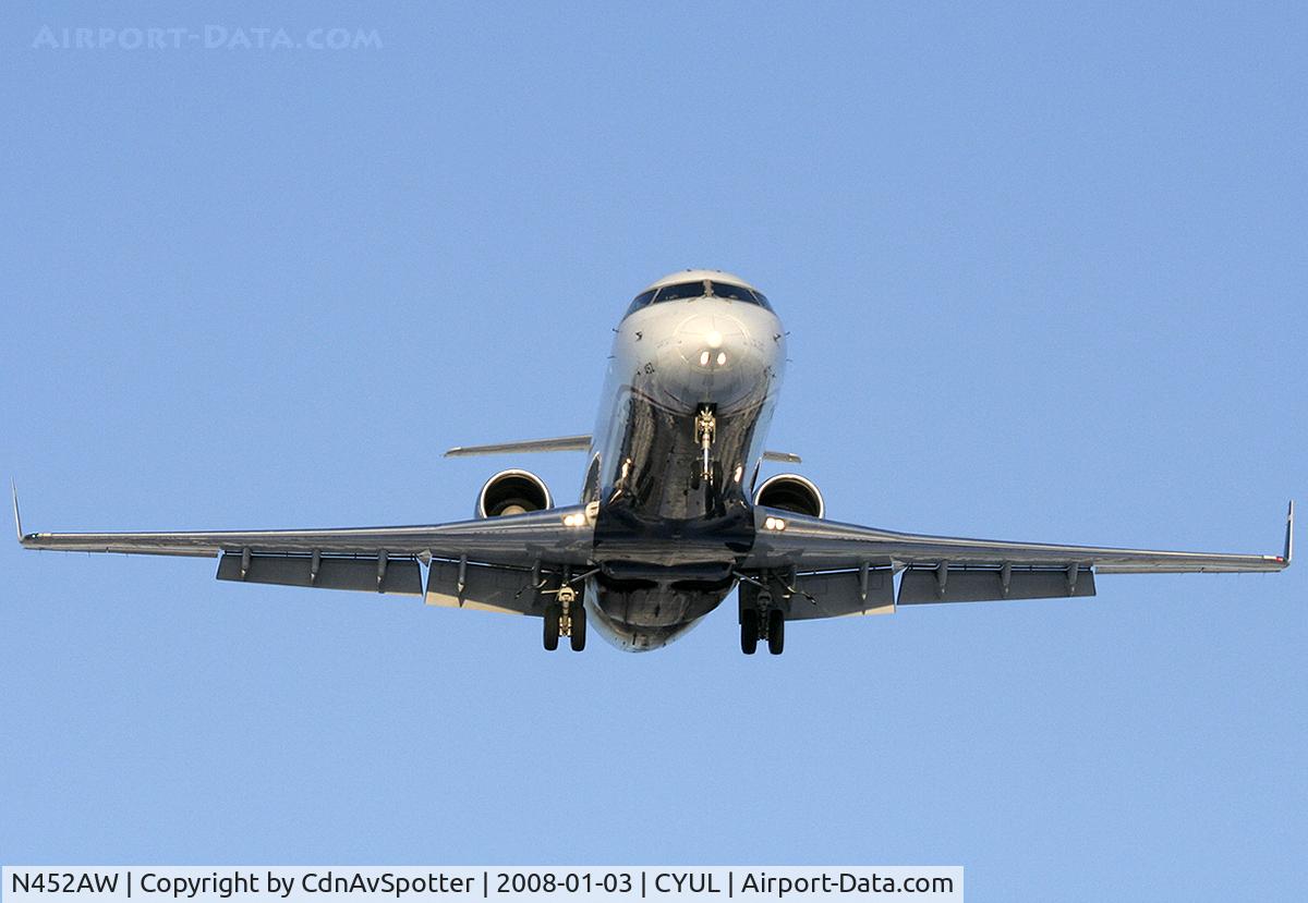 N452AW, 2003 Bombardier CRJ-200LR (CL-600-2B19) C/N 7835, On final for Rwy 24R in the late afternoon setting sun