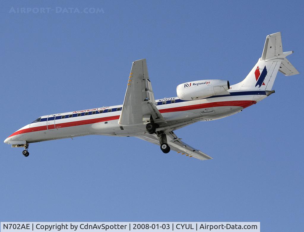 N702AE, 1999 Embraer ERJ-135LR (EMB-135LR) C/N 145164, American Eagle E135 on final for 24R