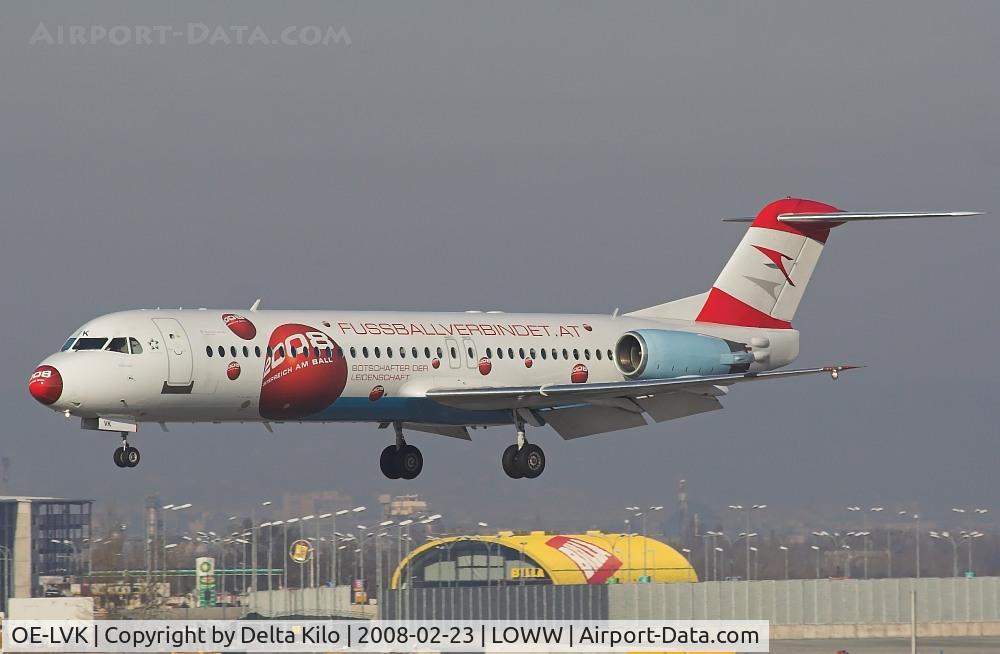 OE-LVK, 1992 Fokker 100 (F-28-0100) C/N 11397, AUSTRIAN ARROWS