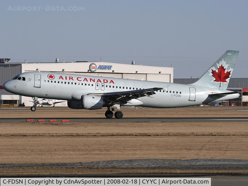 C-FDSN, 1990 Airbus A320-211 C/N 126, Miliseconds from touching down on Rwy 34