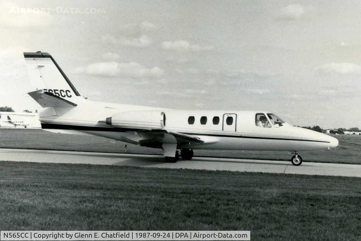 N565CC, 1973 Cessna 500 C/N 500-0065, Photo taken for aircraft recognition training.  Ready for departure at Runway 10