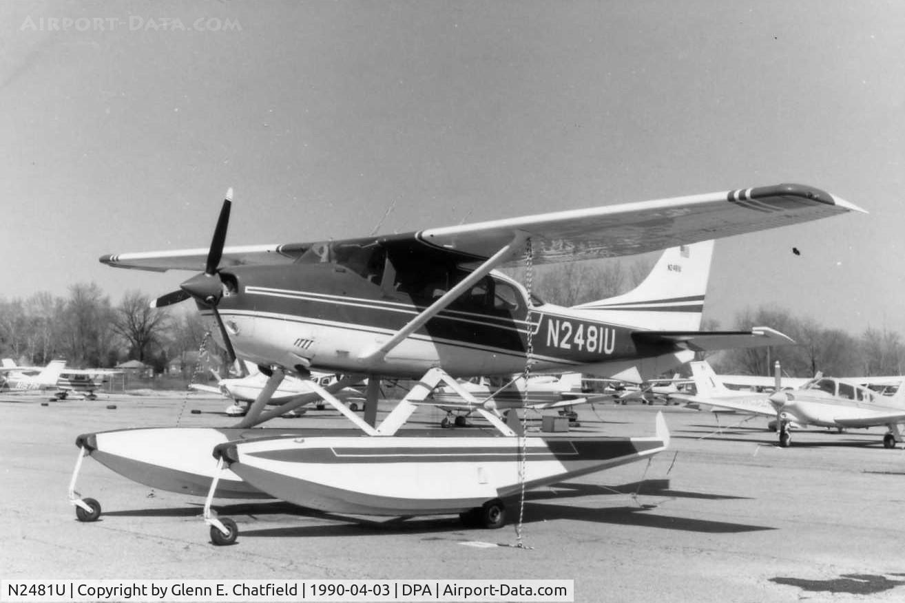 N2481U, 1974 Cessna U206F Stationair C/N U20602380, Photo taken for aircraft recognition training.