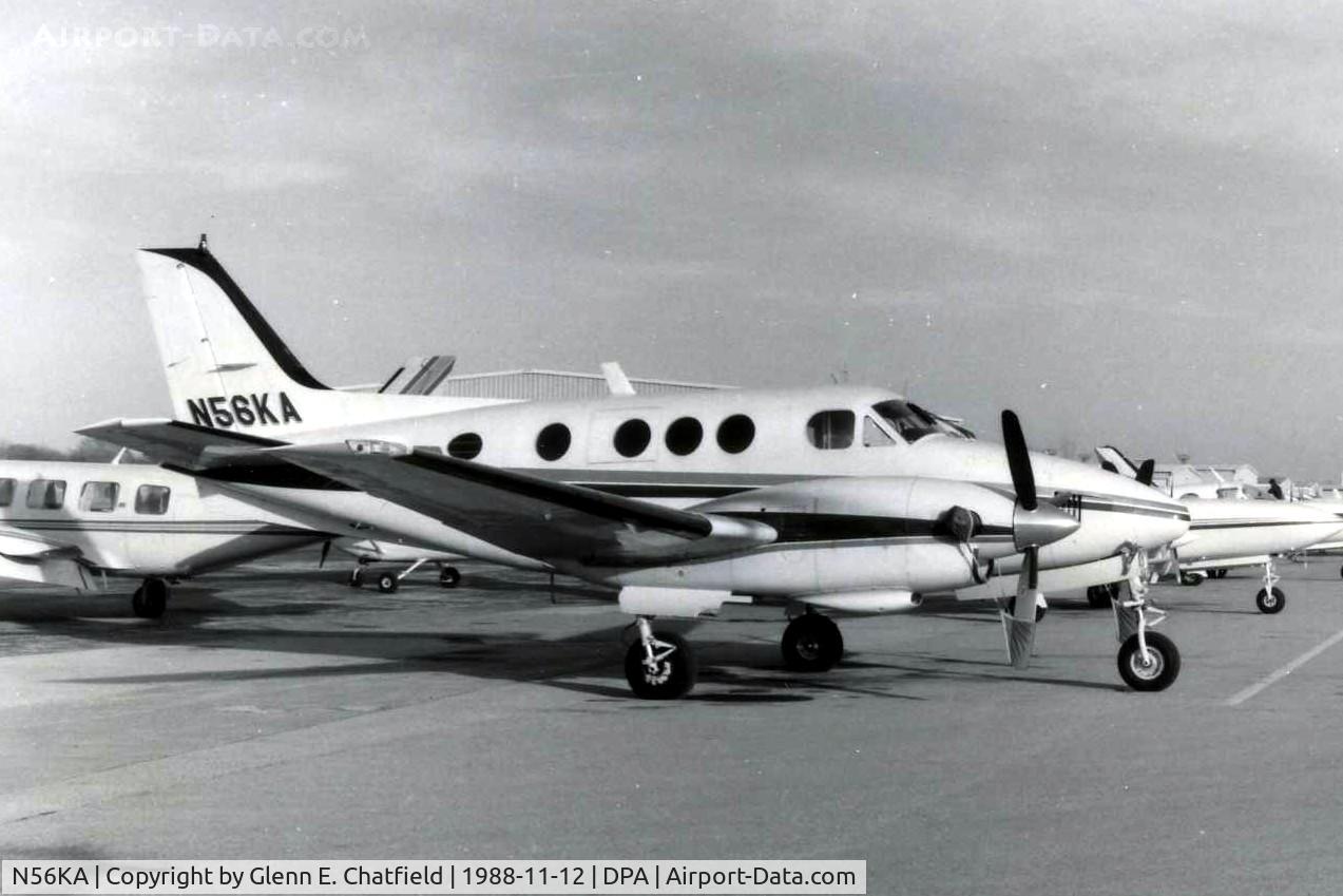 N56KA, Beech E-90 King Air C/N LW-46, Photo taken for aircraft recognition training.  Ex-N56KA, Beech King Air 90