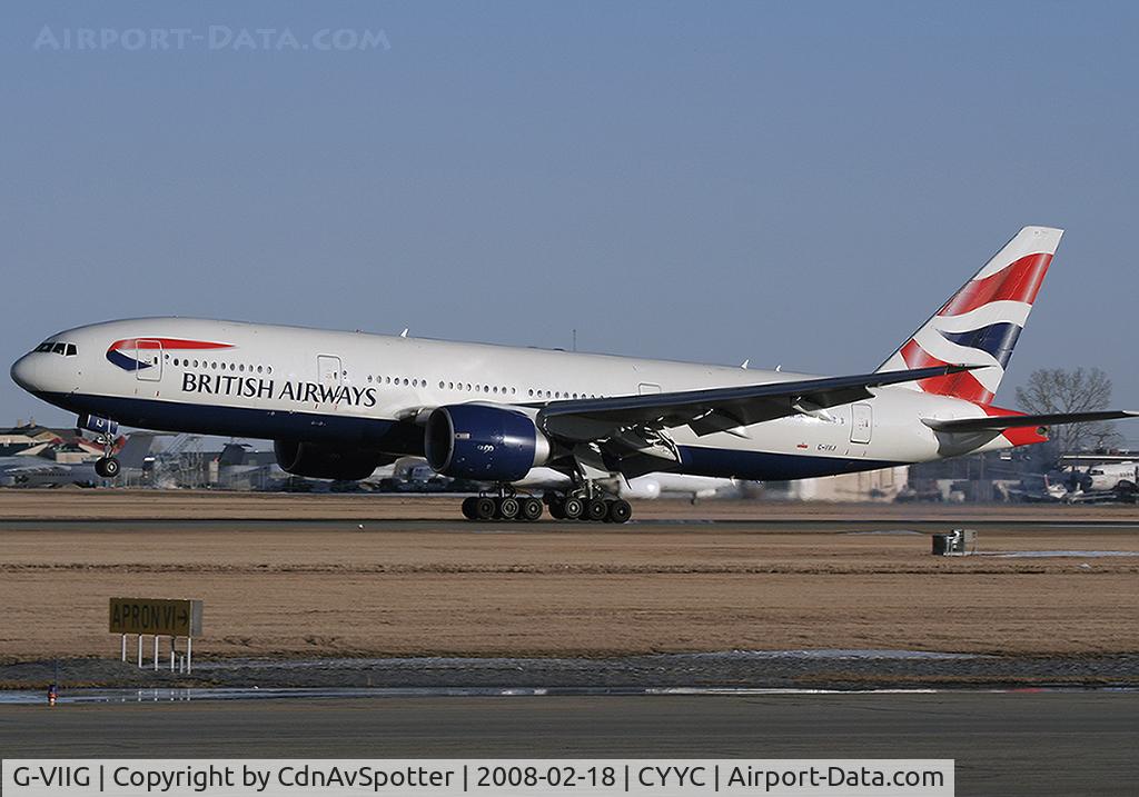 G-VIIG, 1997 Boeing 777-236/ER C/N 27489, Speedbird 103 from LHR landing like a feather