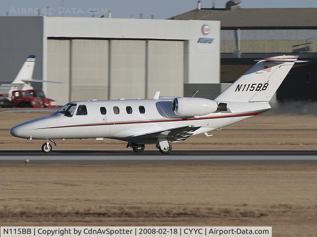 N115BB, 1999 Cessna 525 CitationJet CJ1 C/N 525-0325, Stone I-5 Ventures Private Cessna 525 taking off for Felts Field in Washington state