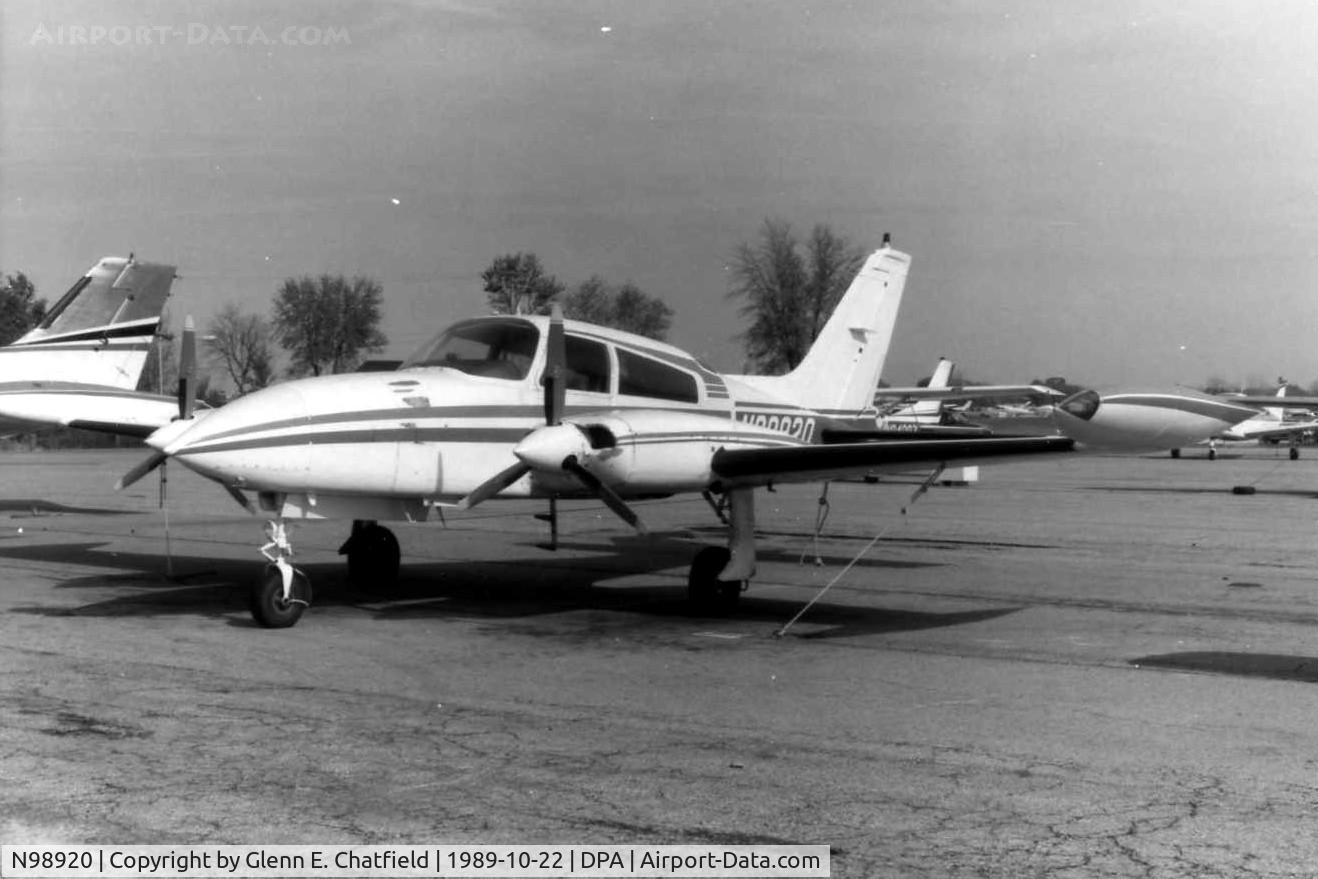 N98920, 1976 Cessna 310R C/N 310R0647, Photo taken for aircraft recognition training.