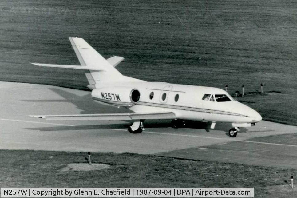 N257W, 1977 Dassault Falcon 10 C/N 119, Photo taken for aircraft recognition training.   Falcon 10