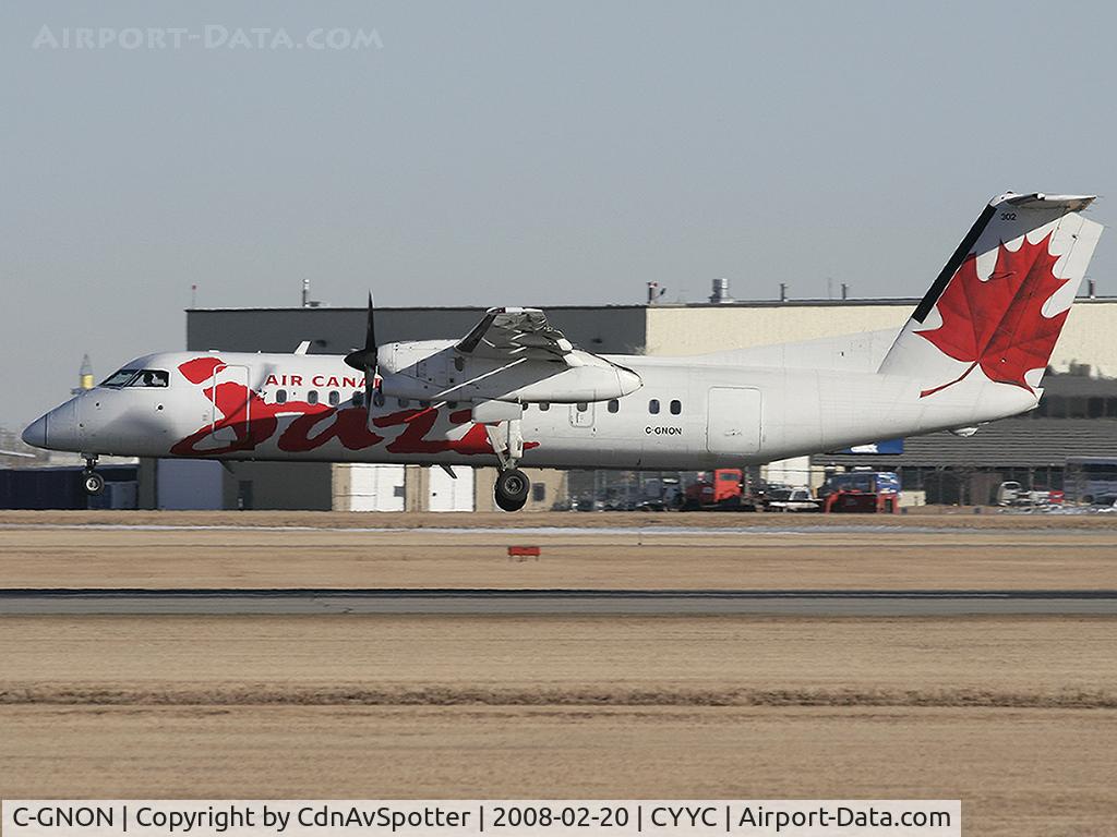 C-GNON, 1989 De Havilland Canada DHC-8-301 Dash 8 C/N 137, Landing on Rwy 34