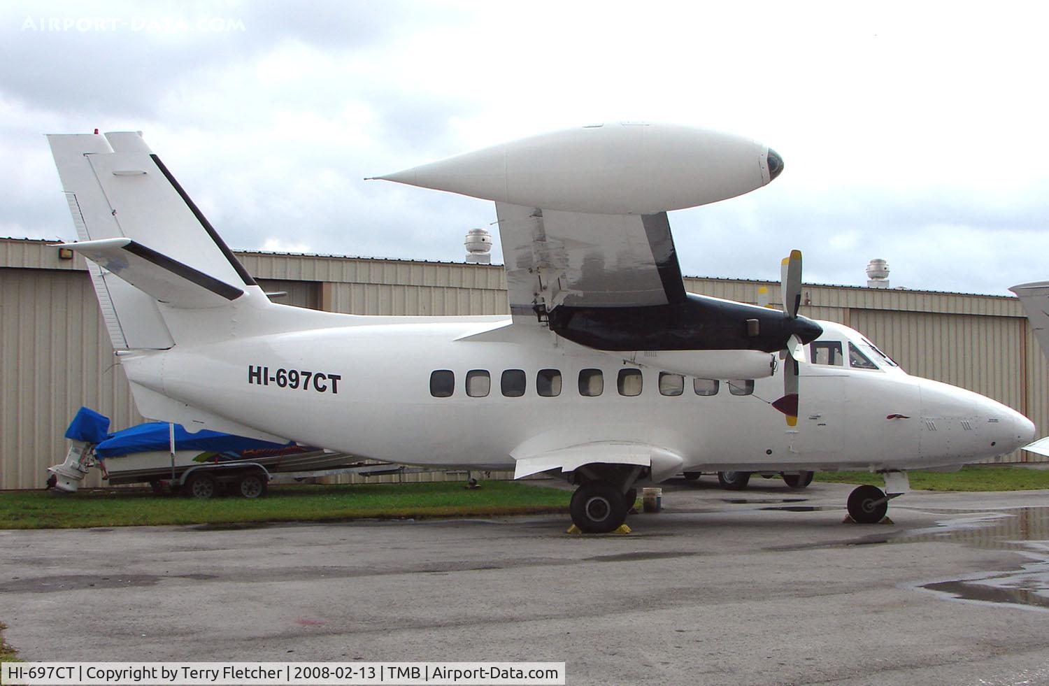 HI-697CT, 1988 Let L-410UVP-E9A Turbolet C/N 882040, After wearing a very colourful livery whilst with Caribair , this aircraft now wears a bland all white scheme