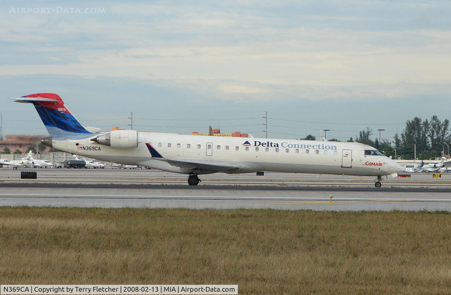 N369CA, 2003 Canadair CL-600-2C10 Regional Jet CRJ-701ER C/N 10079, Comair / Delta Connection CRJ about to depart Miami