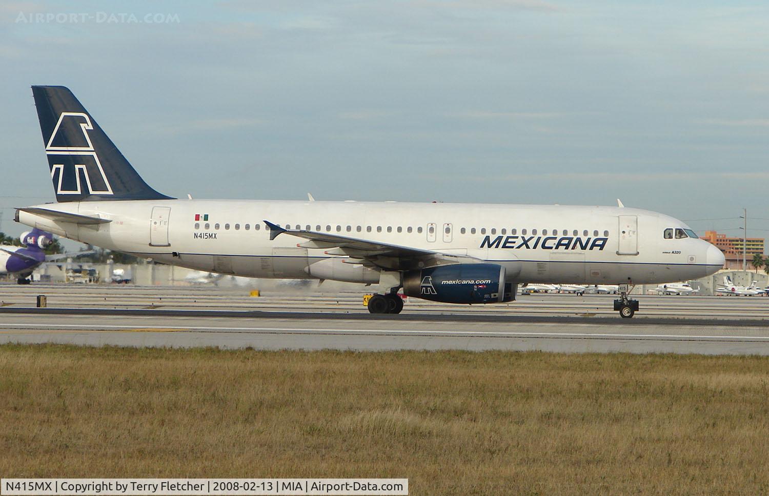 N415MX, 1994 Airbus A320-231 C/N 415, Mexicana A320 had previously operated in Hong Kong and Libya