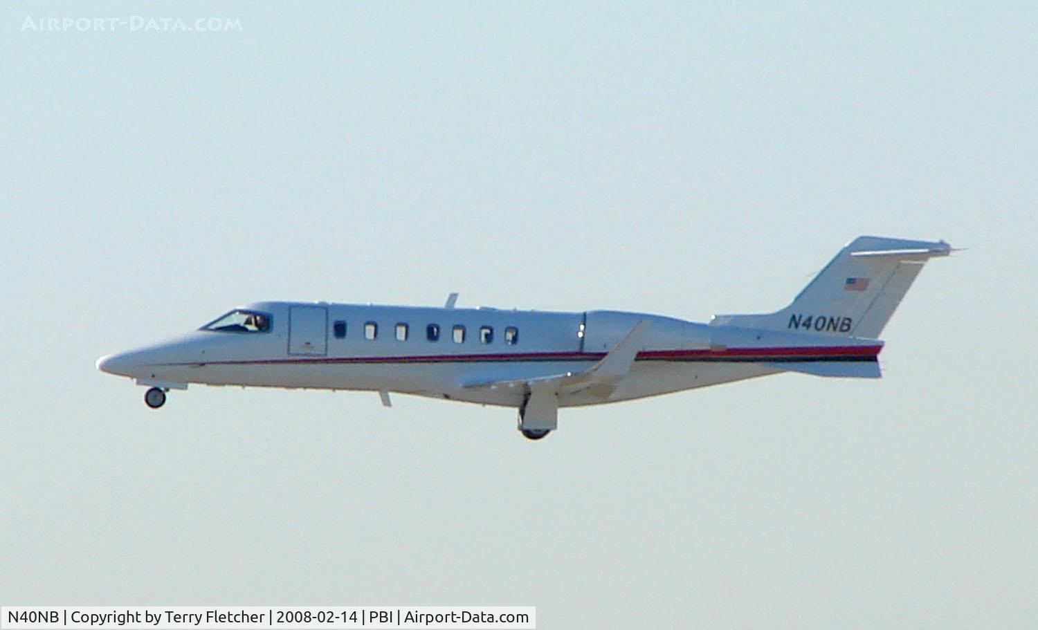N40NB, 2007 Learjet Inc 45 C/N 2087, Learjet 45 climbs out of West Palm Beach