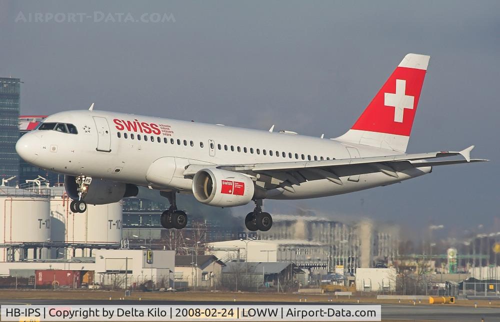 HB-IPS, 1997 Airbus A319-112 C/N 734, SWISS A319-112 on finale off rwy16