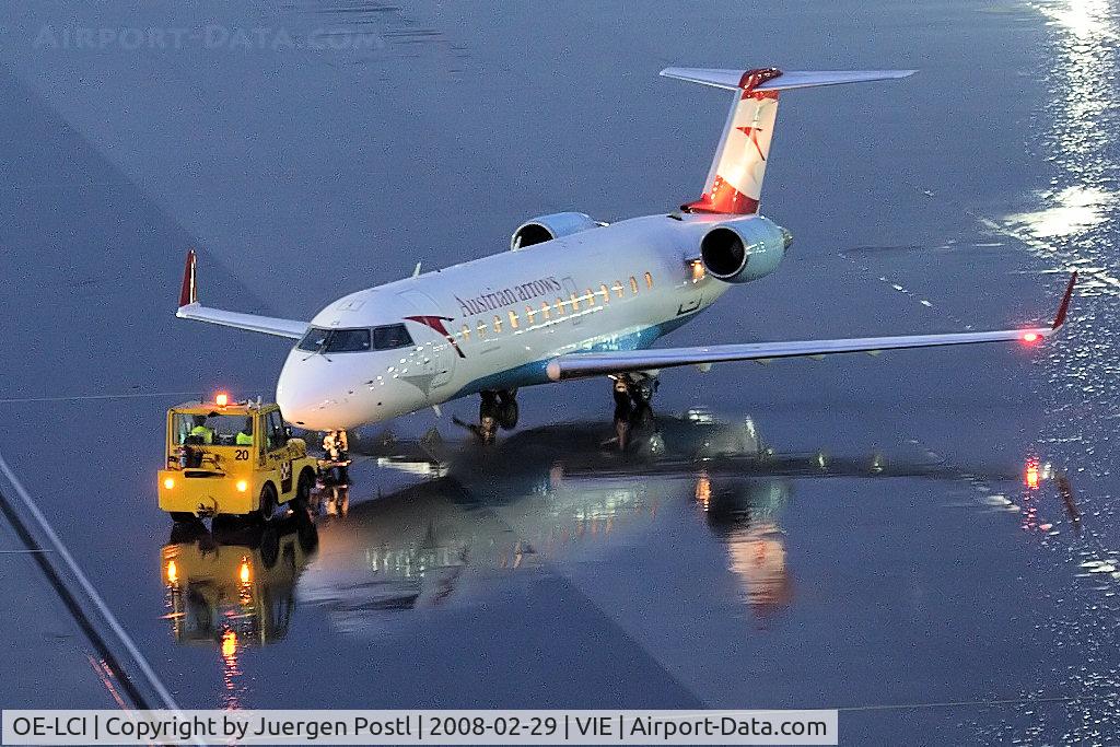 OE-LCI, 1996 Canadair CRJ-200LR (CL-600-2B19) C/N 7133, CRJ200LR - night shot